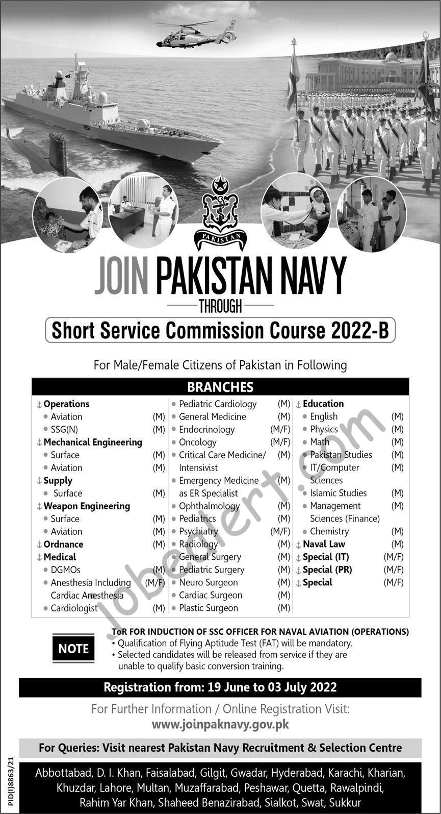Pakistan Navy Jobs 2022 Short Service Commission Course 