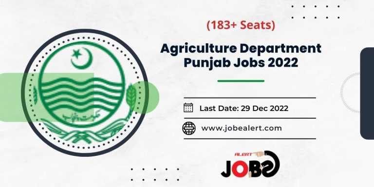 Agriculture Department Punjab Jobs 2022 (183+ Seats)