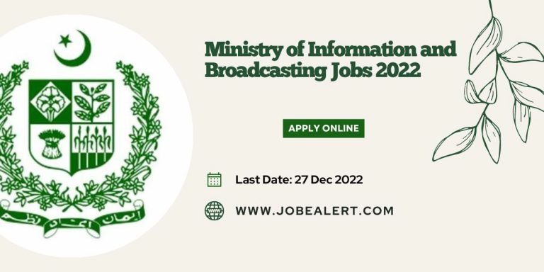Ministry of Information and Broadcasting Jobs 2022 – Federal Govt Jobs