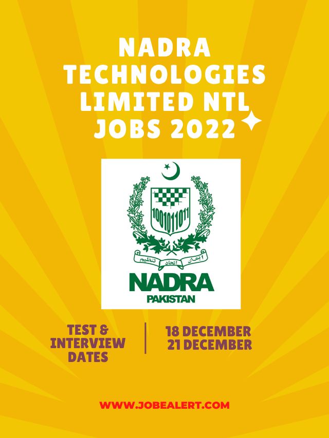 NADRA Technologies Limited NTL Jobs 2022